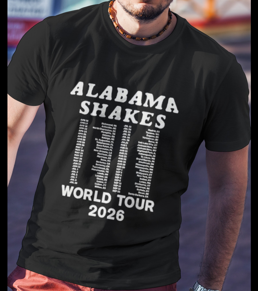 Alabama Shakes 2026 World Tour Dates And Cities T-Shirt