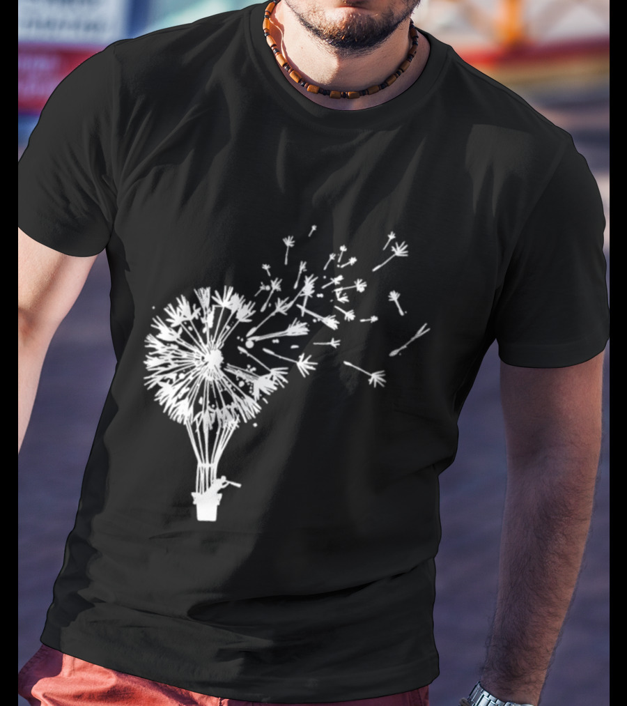 Flower Power Dandelion Fly Away Freedom Nature T-Shirt