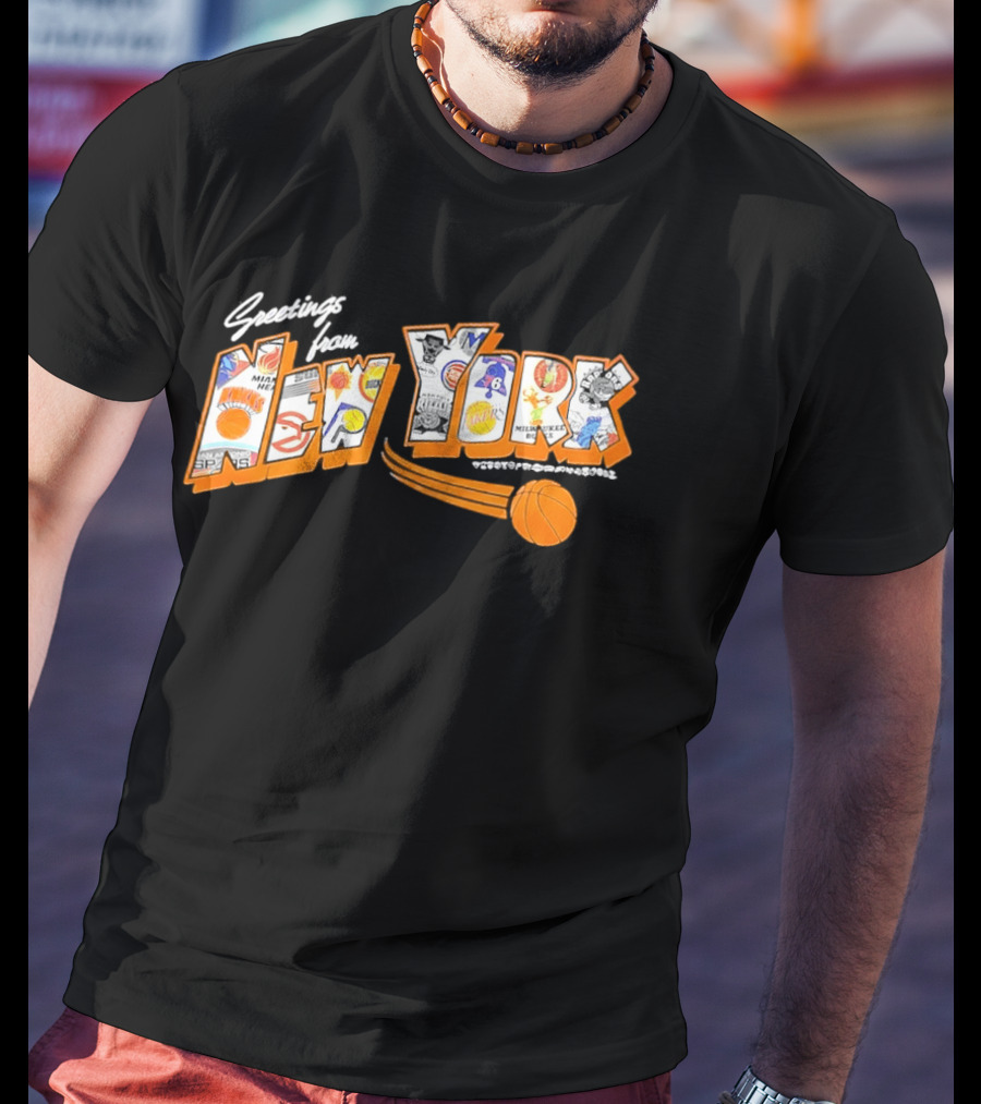 Greetings From New York Basketball NBA Teams 2026 Season T-Shirt