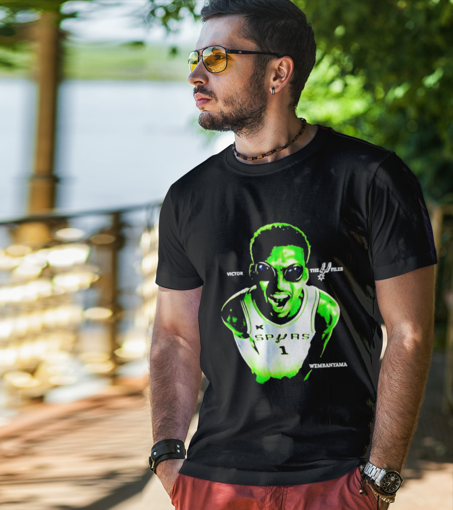 Victor Wembanyama Spurs X Files Number 1 Basketball Alien Concept T-Shirt