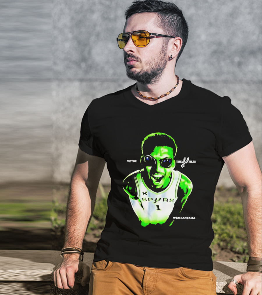 Victor Wembanyama Spurs X Files Number 1 Basketball Alien Concept T-Shirt
