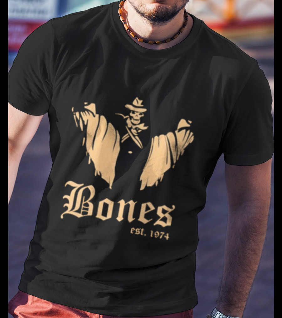 Crossmen Gold Bones Est 1974 Skeleton Cowboy T-Shirt