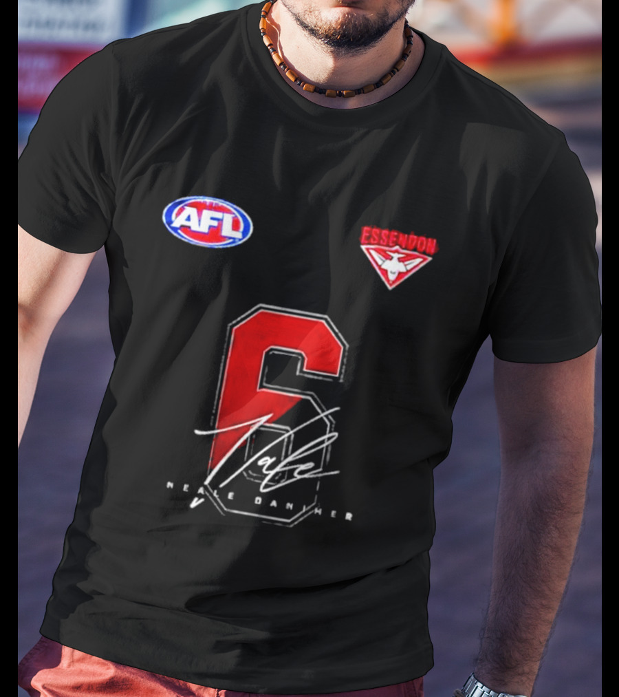 Essendon Bombers AFL Neale Daniher FightMND 6 T-Shirt