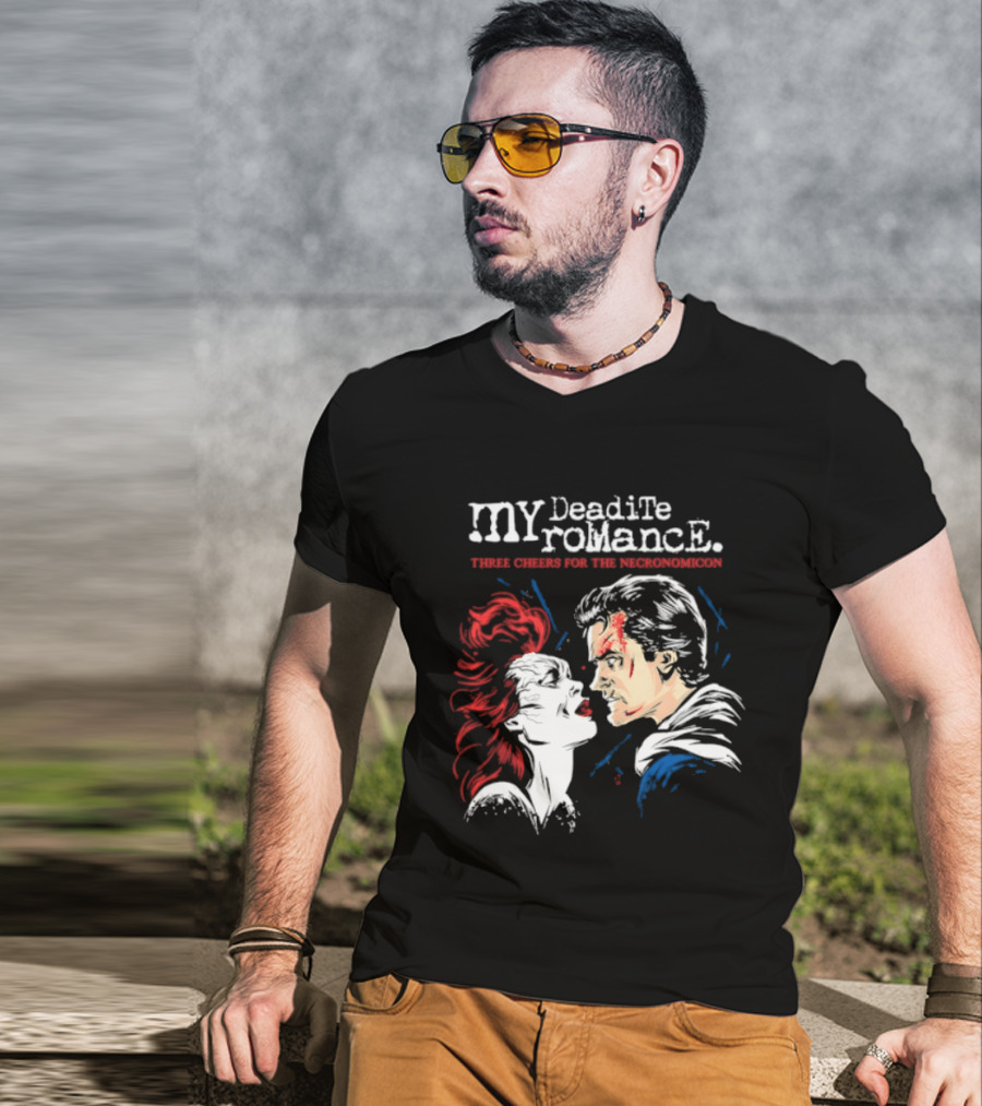 My Deadite Romance Three Cheers For The Necronomicon Horror Comic T-Shirt