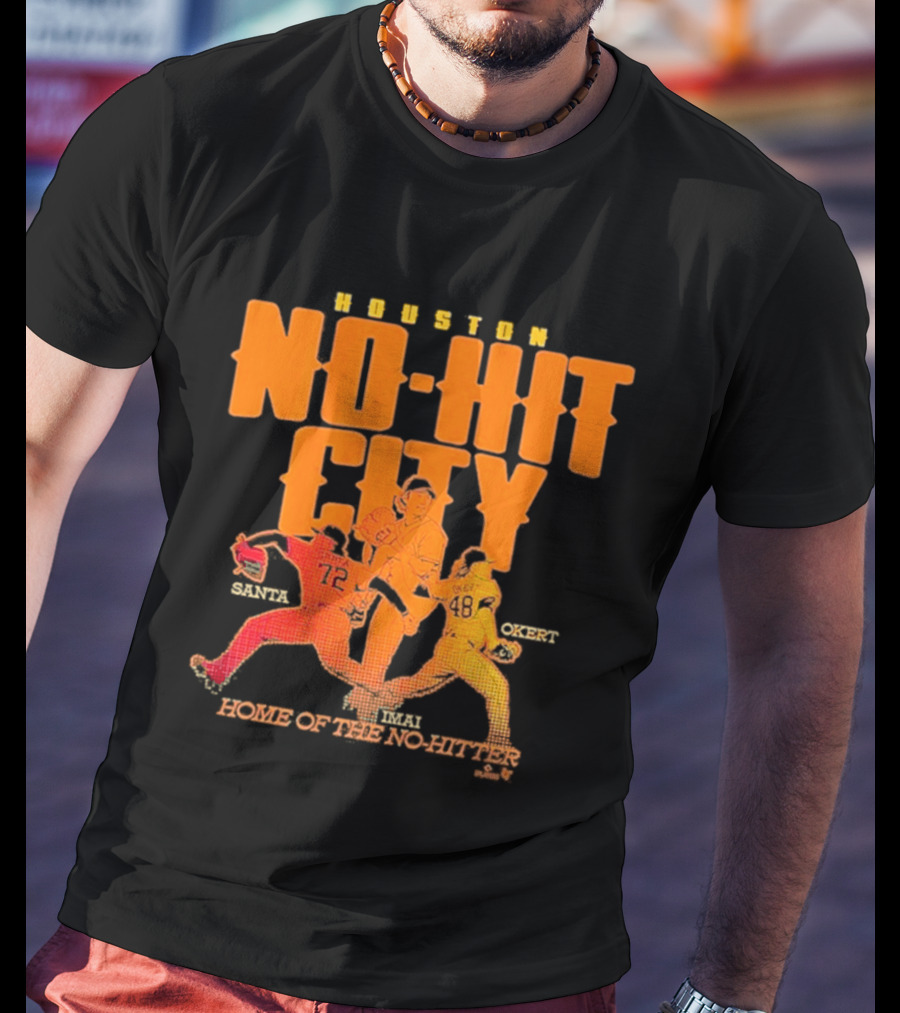 Houston No Hit City Home Of The No Hitter Tatsuya Imai Steven Okert Alimber Santa T-Shirt