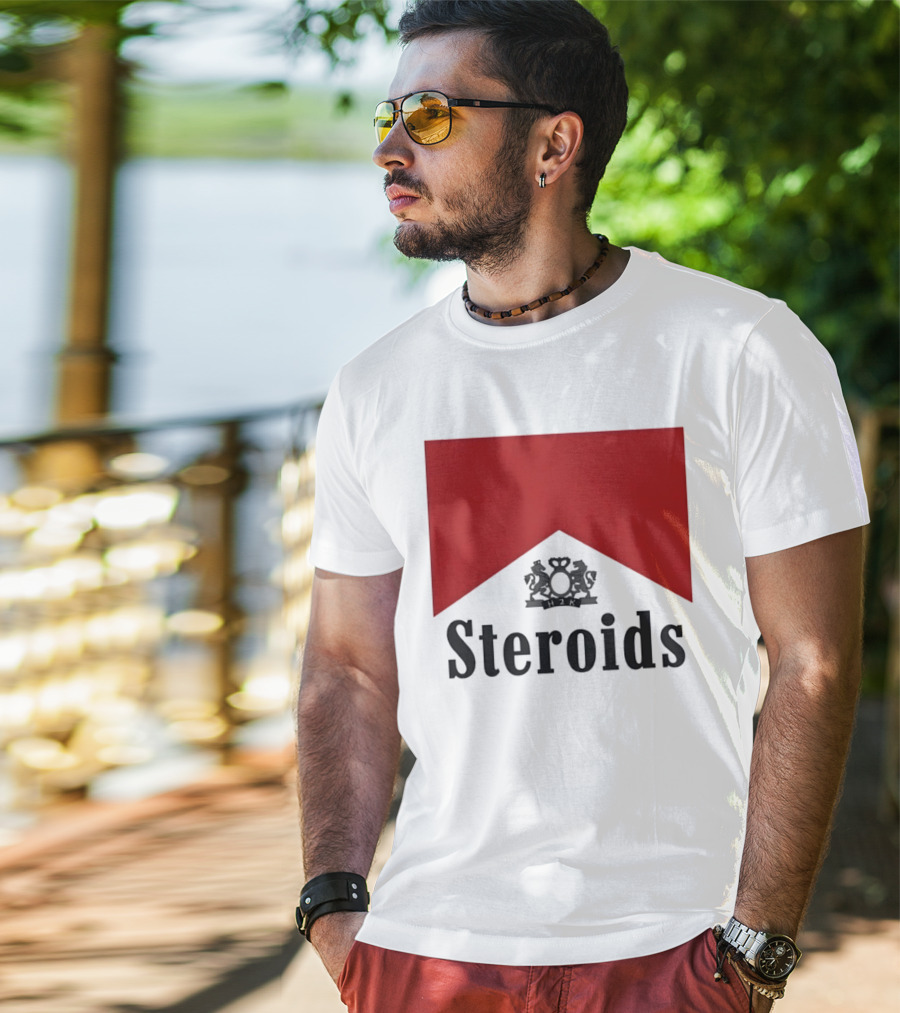 Steroids Bodybuilding Cigarette Box T-Shirt
