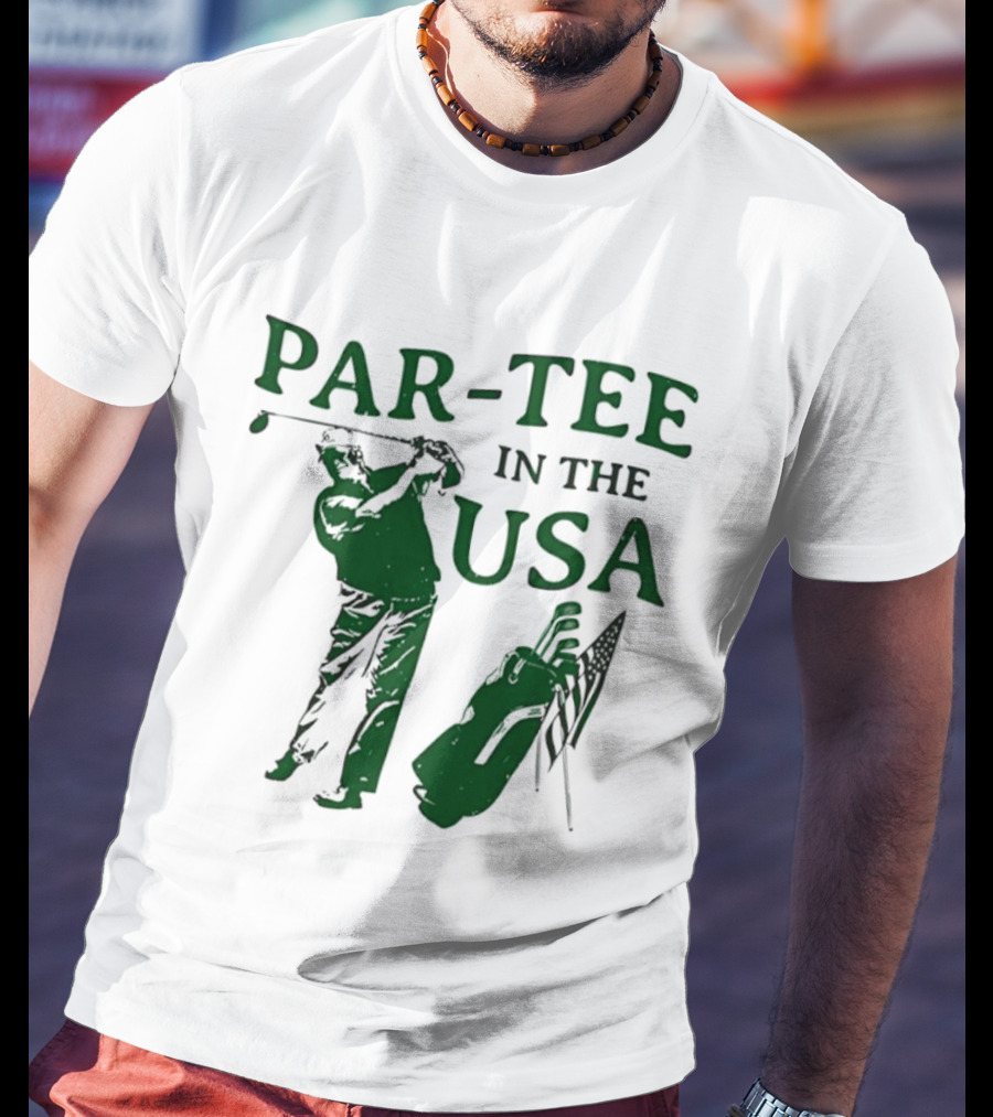 Par In The USA Golf Player With Clubs T-Shirt