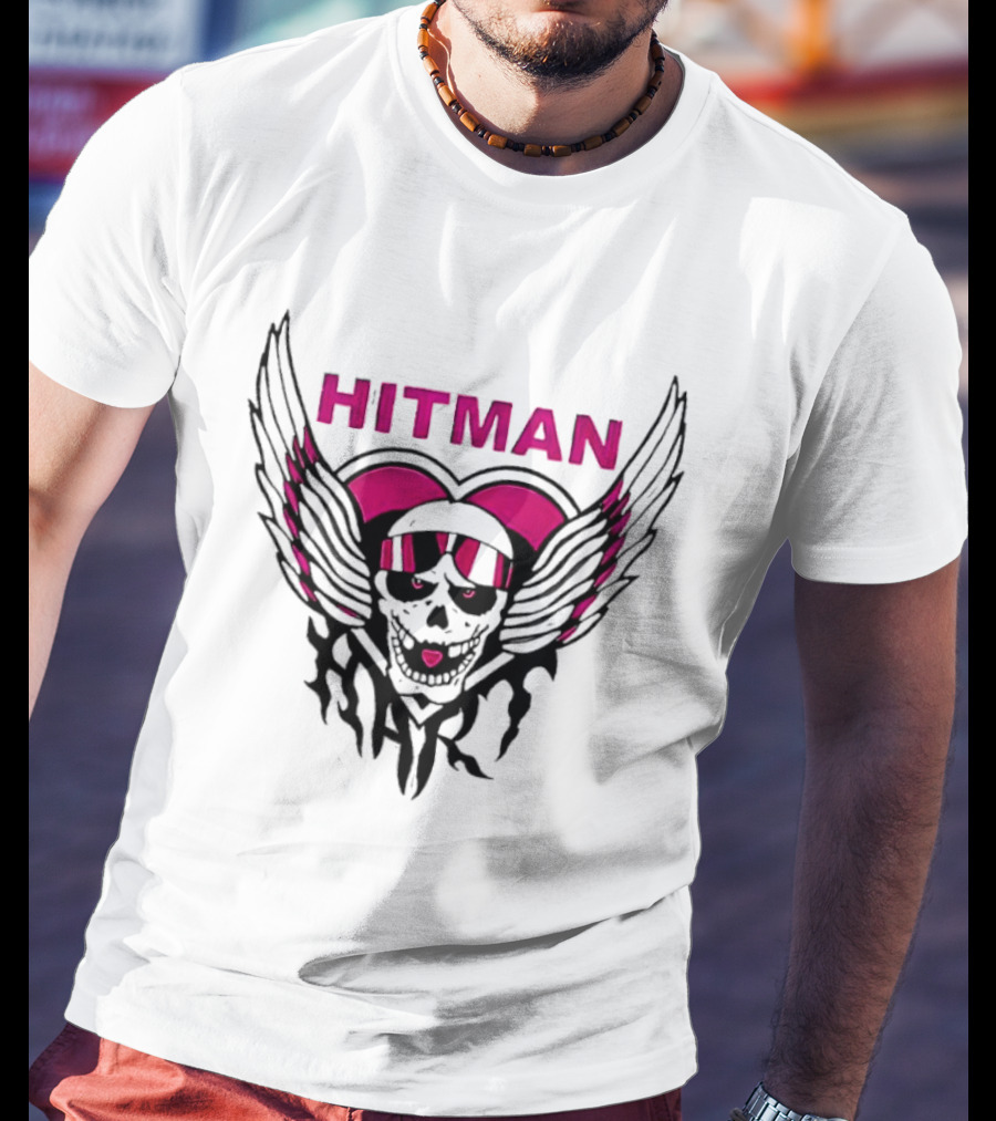 Hitman Pink Winged Heart Skull T-Shirt