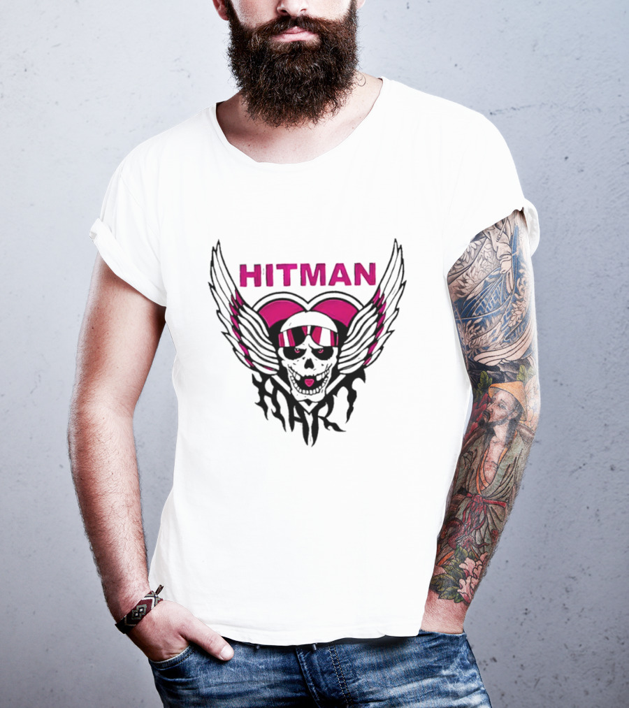 Hitman Pink Winged Heart Skull T-Shirt
