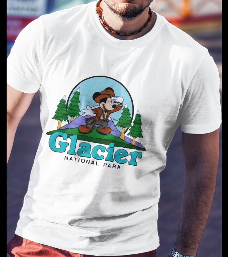 Mickey Mouse Explorer Glacier National Park Adventure T-Shirt