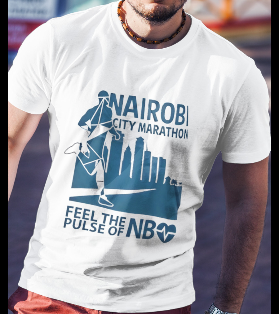 Nairobi City Marathon Feel The Pulse Of NB Skyline Runner Athletics Event T-Shirt