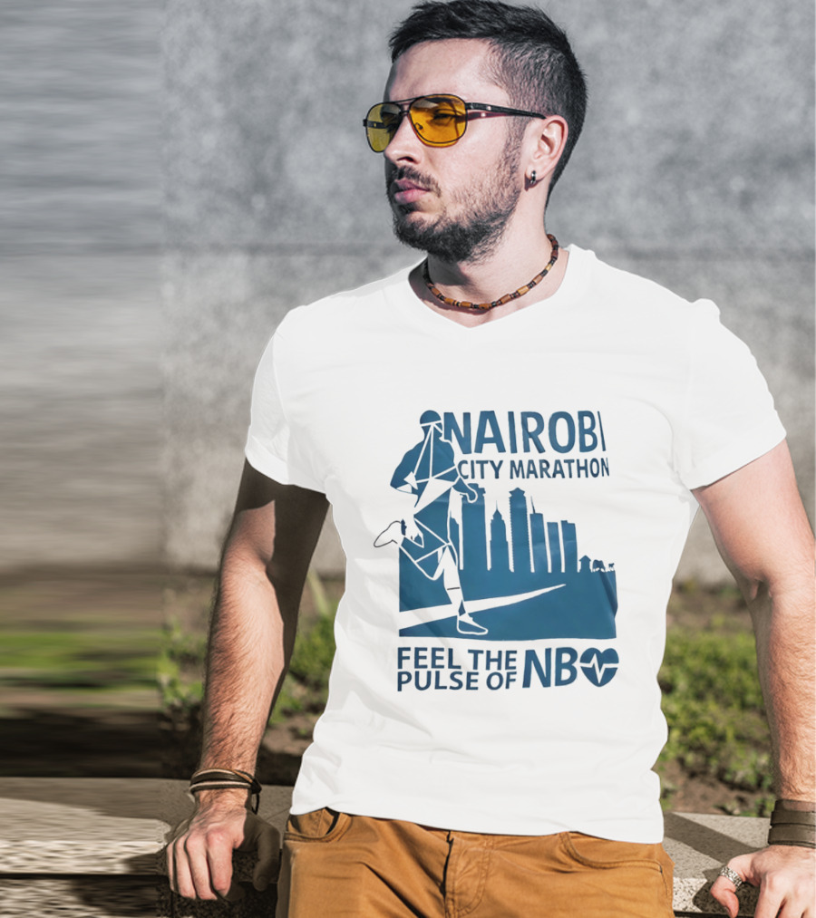Nairobi City Marathon Feel The Pulse Of NB Skyline Runner Athletics Event T-Shirt
