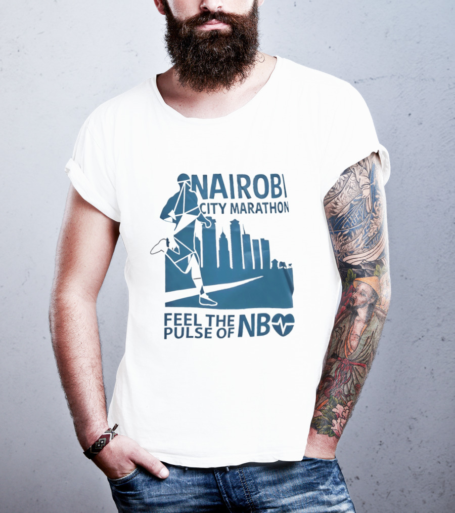 Nairobi City Marathon Feel The Pulse Of NB Skyline Runner Athletics Event T-Shirt