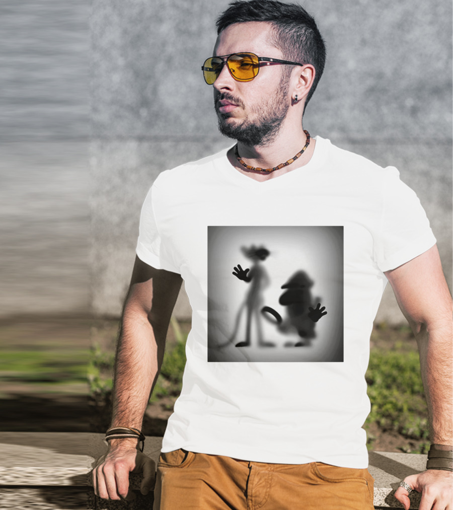 Pink Panther Inspector Clouseau Shadow Figure Duo T-Shirt