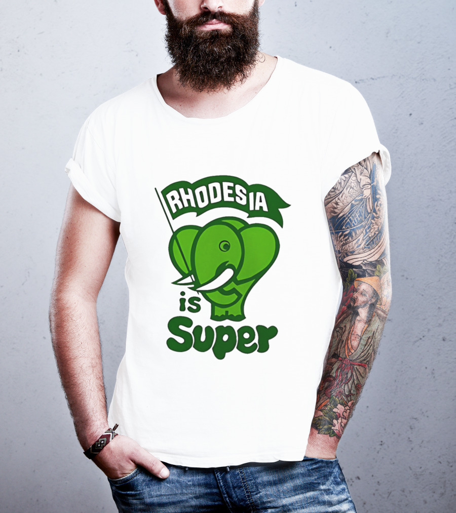 Rhodesia Elephant Green Is Super T-Shirt
