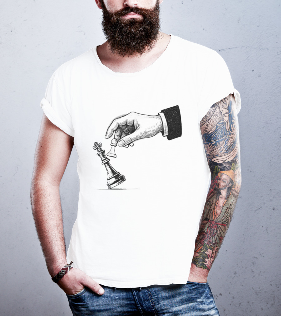 Chess Pawn Topple King Strategic Game Power Victory T-Shirt
