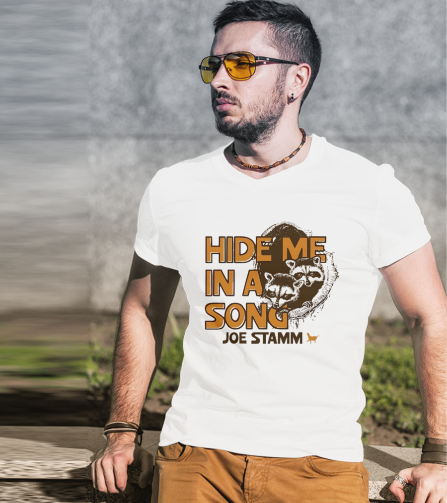 Hide Me In A Song Joe Stamm Raccoons Forest Nature T-Shirt