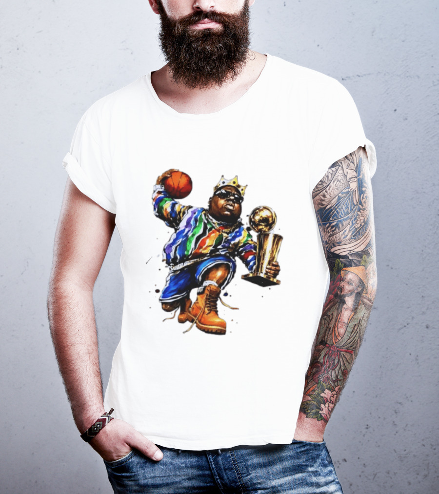New York Knicks Basketball Biggie Smalls Crown Trophy T-Shirt