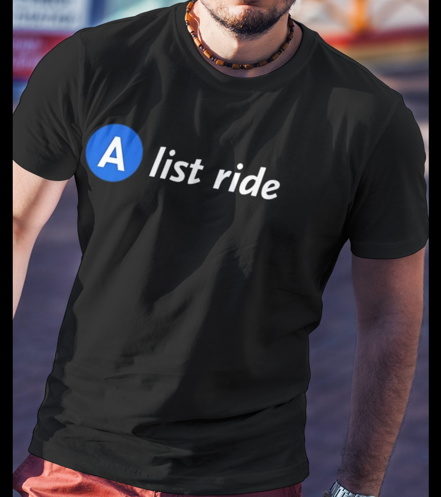 A List Ride Blue Circle Letter A T-Shirt