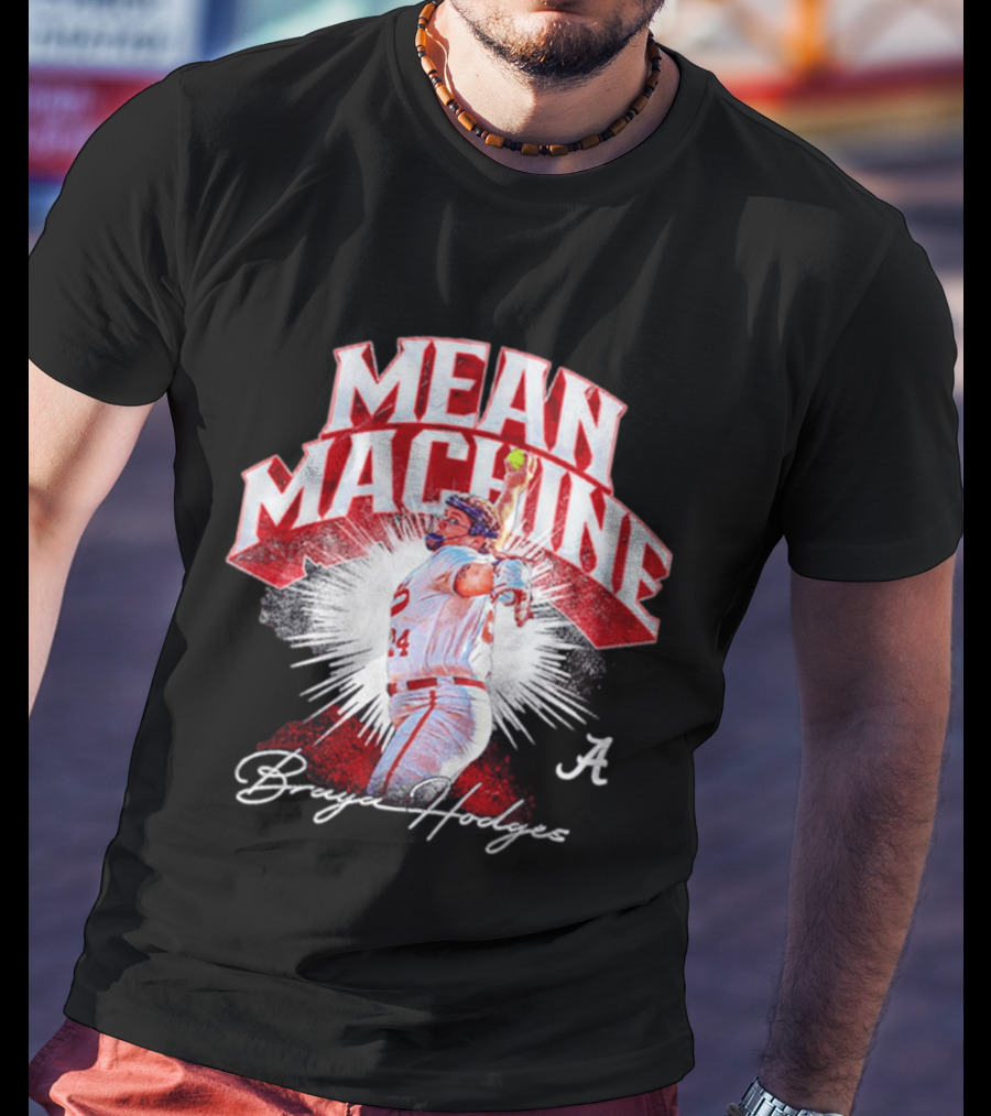 Mean Machine Braya Hodges Alabama Softball Player Collage T-Shirt
