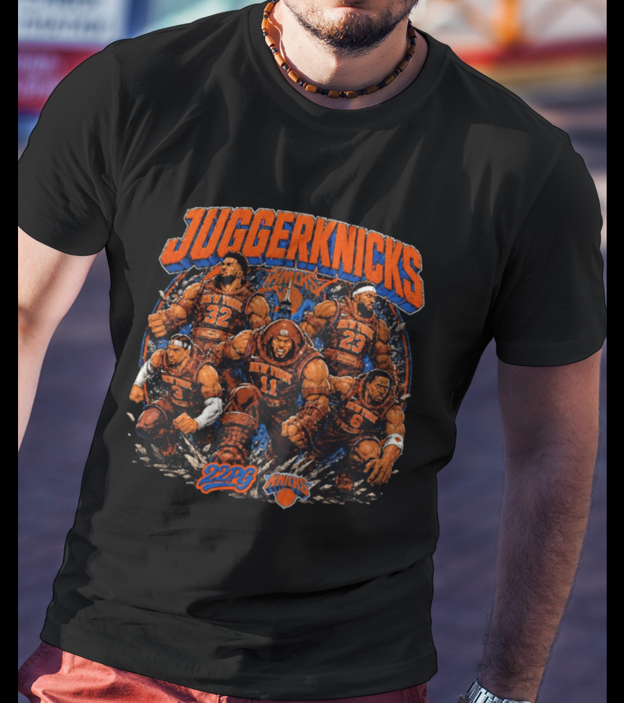 JuggerKnicks New York Knicks 2026 22PG Basketball Giants T-Shirt