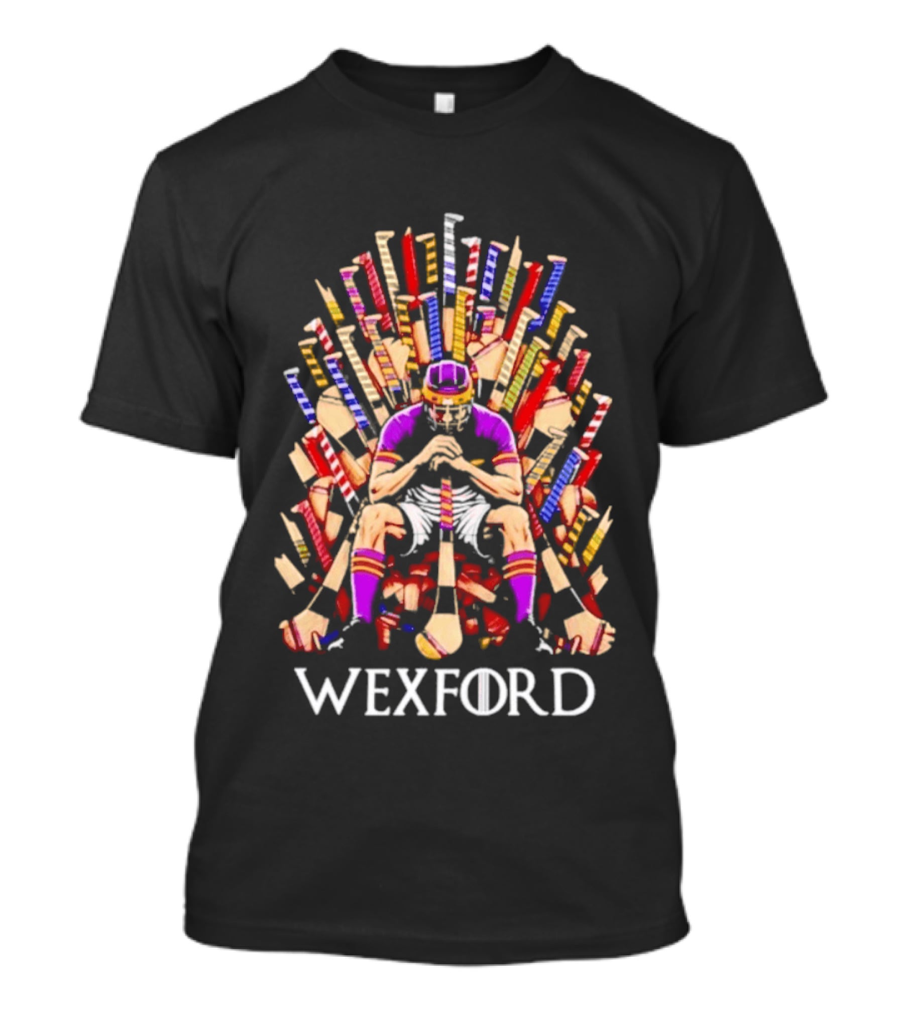Wexford Game Of Hurls Throne Hurling Player T-Shirt