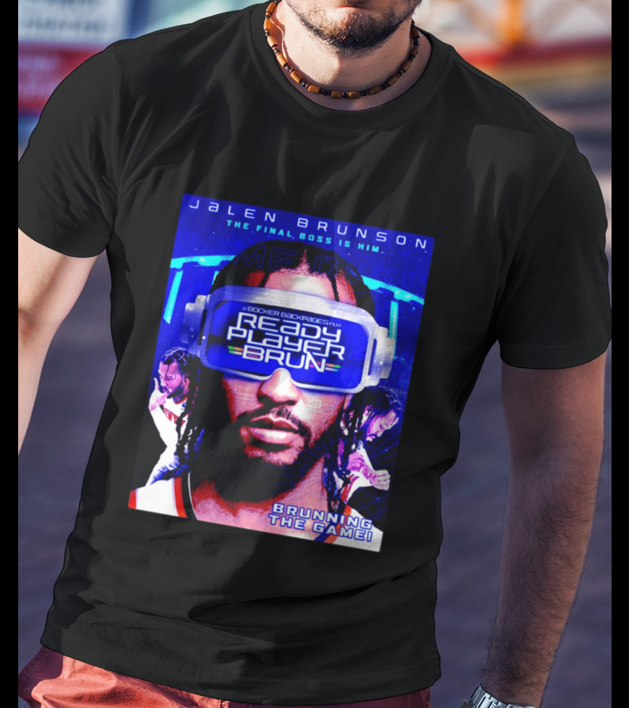 Jalen Brunson NY Knicks Ready Player Brun The Final Boss Brunning The Game T-Shirt