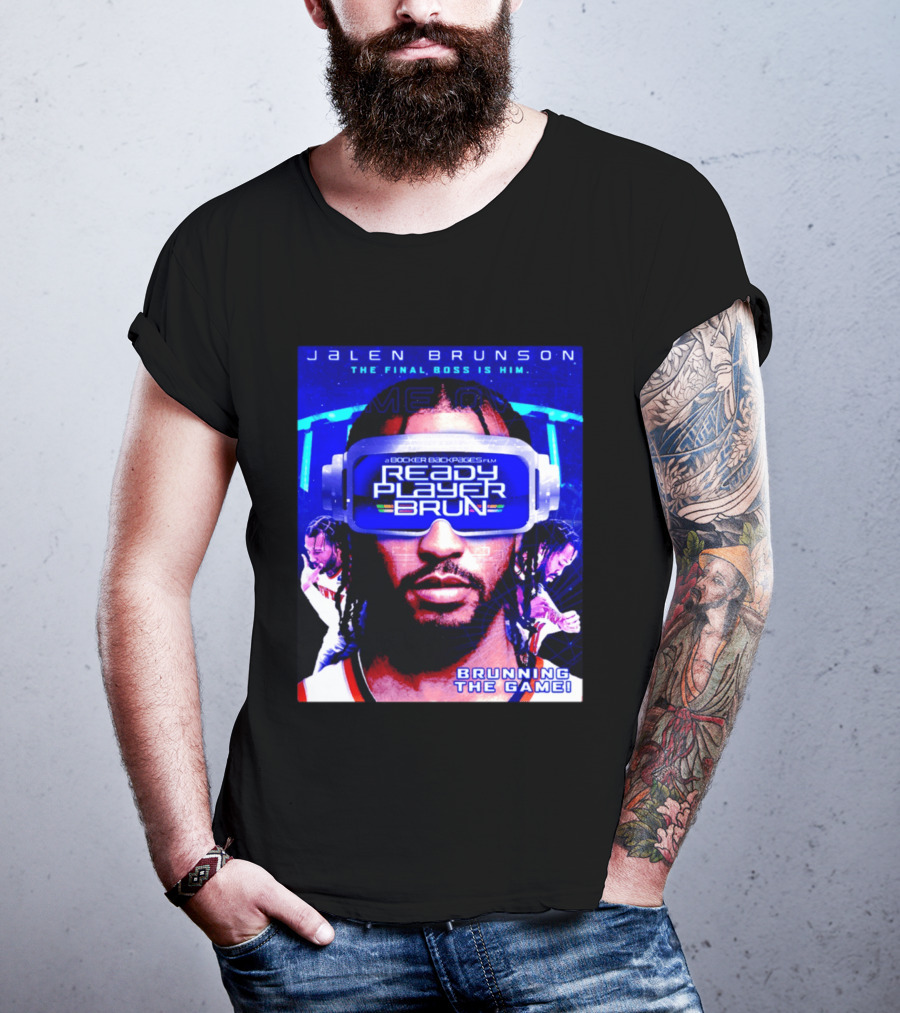 Jalen Brunson NY Knicks Ready Player Brun The Final Boss Brunning The Game T-Shirt