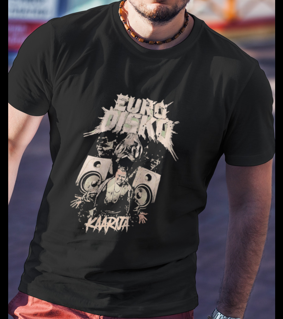 Euro Disko Kaarija Music Speakers And Dance Party T-Shirt