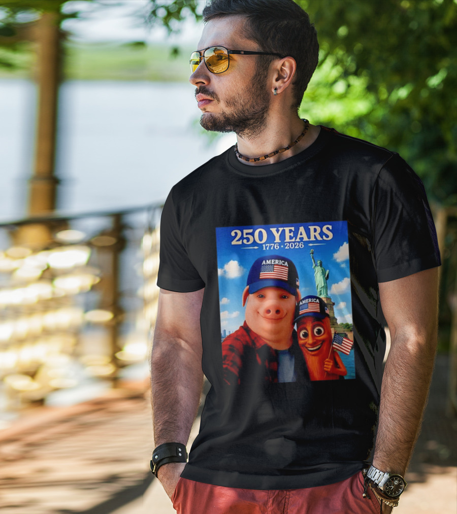 250 Years 1776 2026 America Tung Tung Tung Sahur Statue Of Liberty T-Shirt