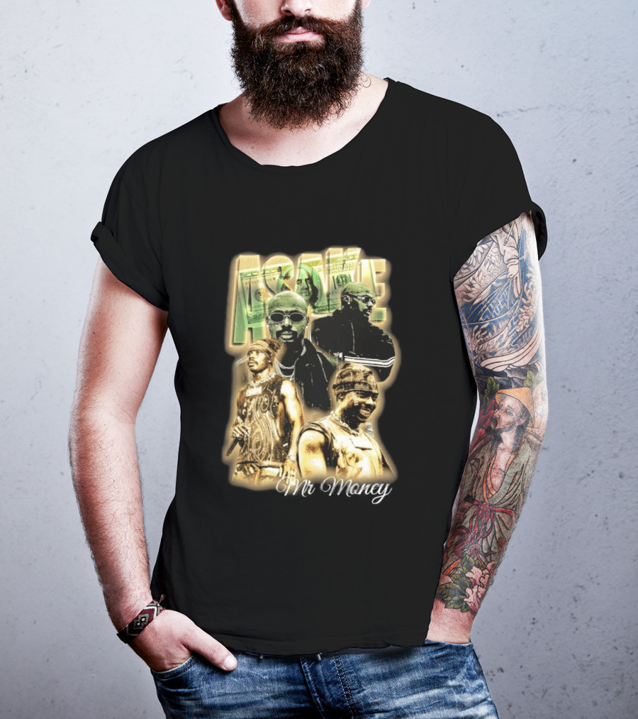 Asake Mr Money Music Artist Collage With Stylish Sunglasses And Fashionable Outfits T-Shirt
