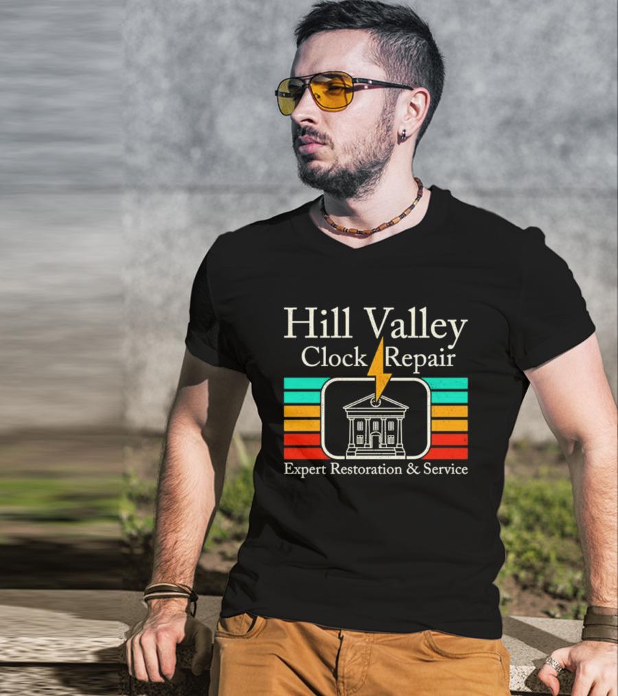 Hill Valley Repair Expert Restoration Service Lightning T-Shirt