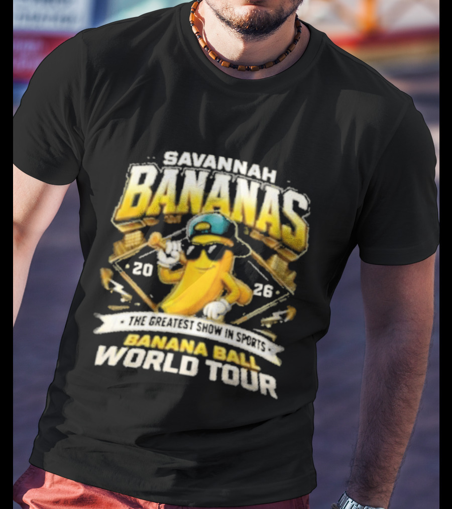 Savannah Bananas Banana Ball World Tour 2026 Baseball Event T-Shirt