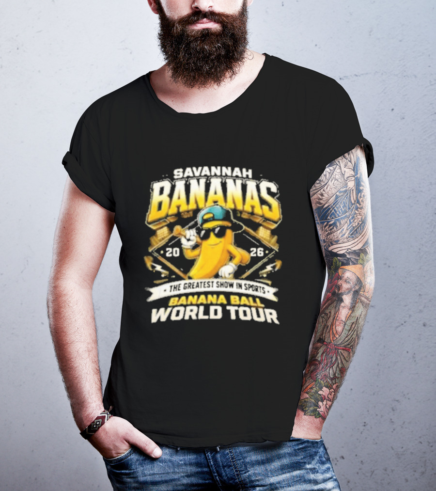Savannah Bananas Banana Ball World Tour 2026 Baseball Event T-Shirt
