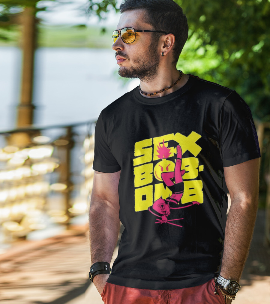 Scott Pilgrim Vol 3 Infinite Sadness 20th Anniversary Sex Bob Omb Explosion T-Shirt