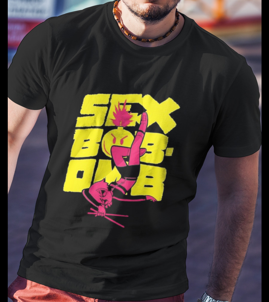 Scott Pilgrim Vol 3 Infinite Sadness 20th Anniversary Sex Bob Omb Explosion T-Shirt