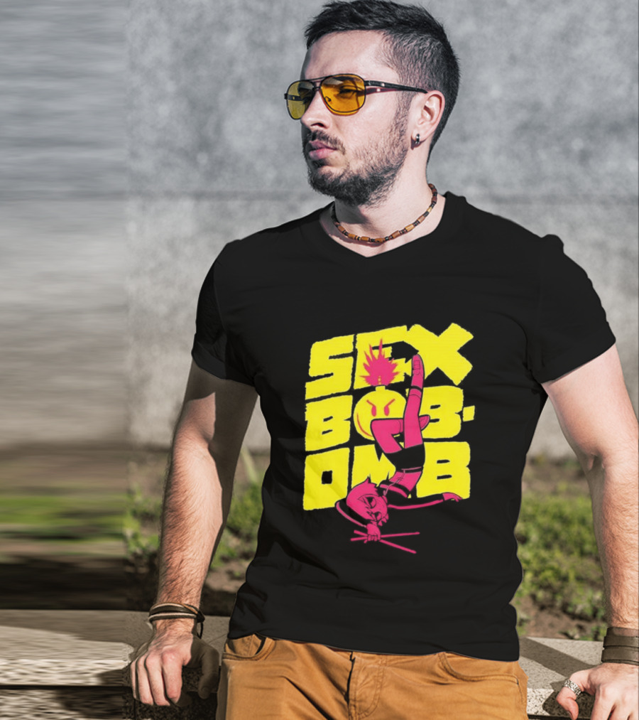 Scott Pilgrim Vol 3 Infinite Sadness 20th Anniversary Sex Bob Omb Explosion T-Shirt