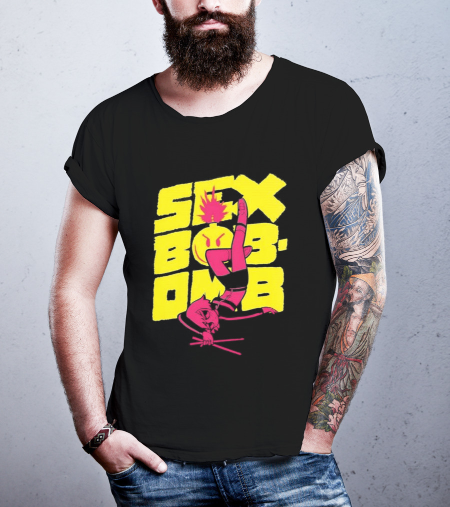 Scott Pilgrim Vol 3 Infinite Sadness 20th Anniversary Sex Bob Omb Explosion T-Shirt