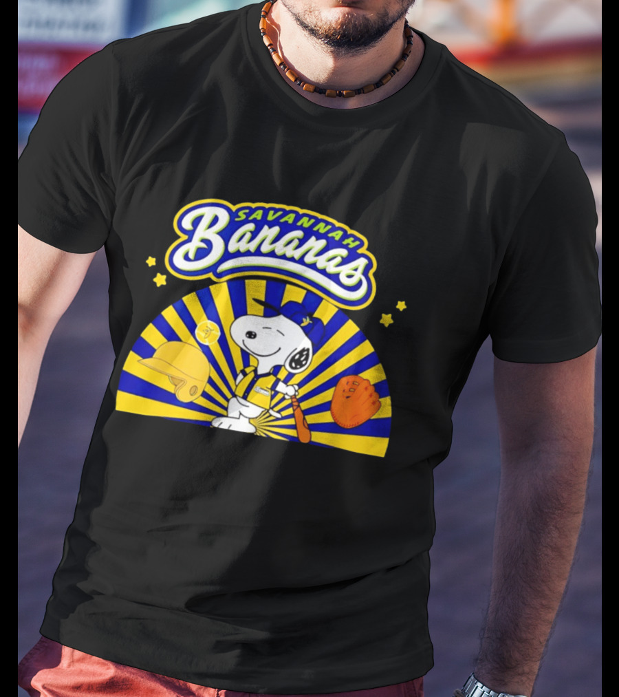 Snoopy Savannah Bananas Baseball Batting Stance T-Shirt