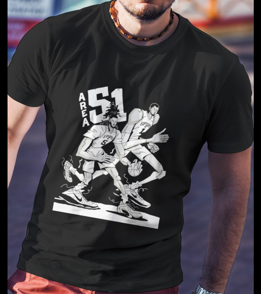 Spurs Area 51 Basketball Duo Aliens T-Shirt