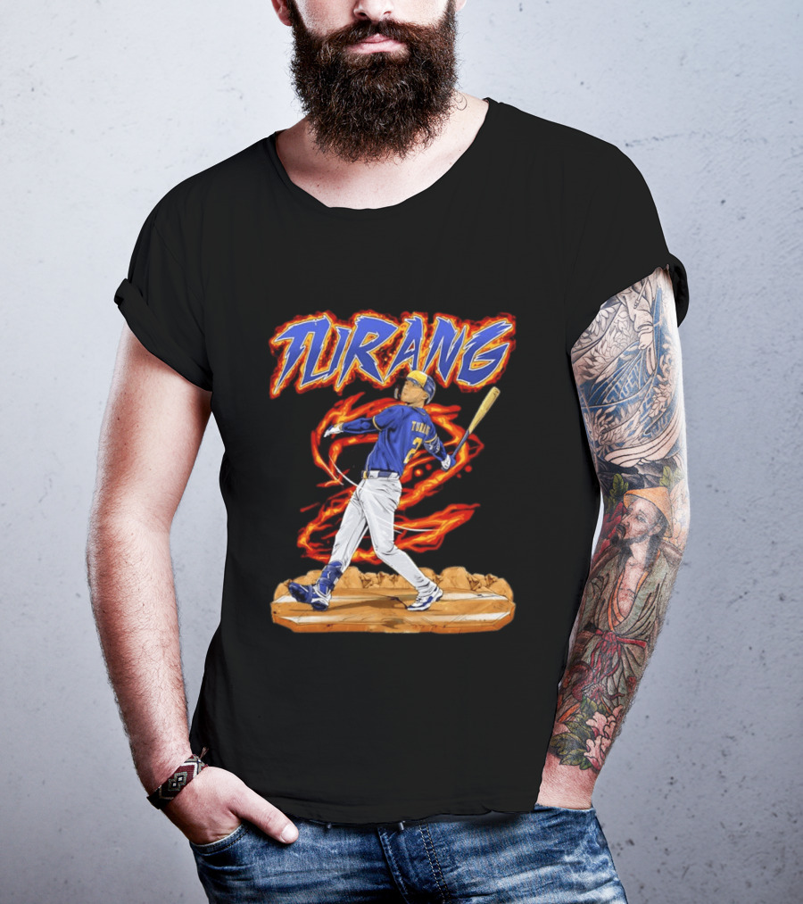 Milwaukee Brewers Brice Turang Number 2 Planet Brewers T-Shirt