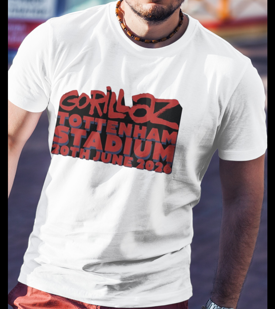 Gorillaz Tottenham Stadium 20th June 2026 Concert Music Event Tour T-Shirt