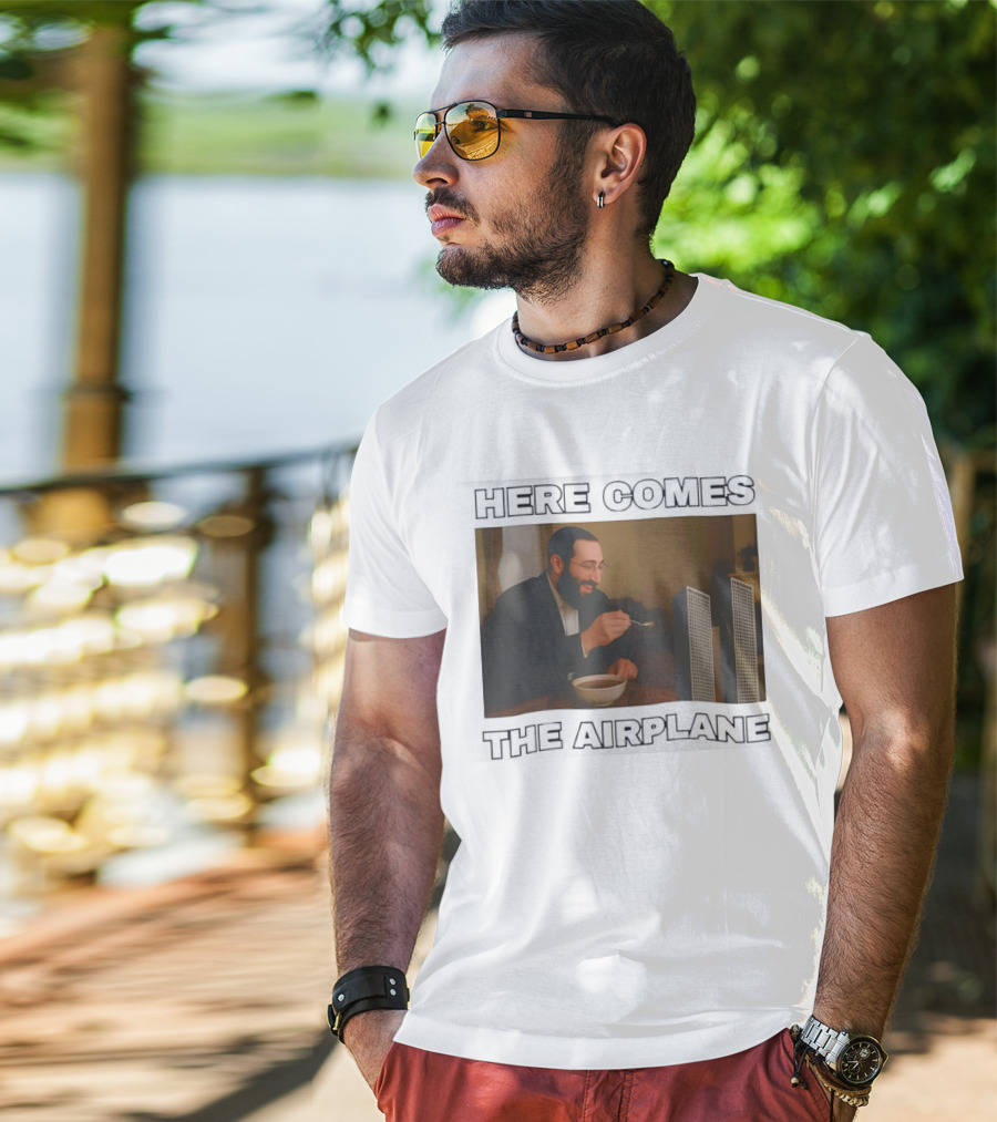 Here Comes The Airplane World Trade Center Comedy Humor T-Shirt