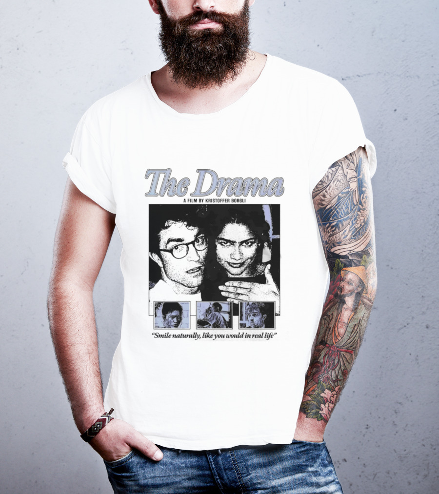 The Drama Robert Pattinson Zendaya A Film By Kristoffer Borgli Smile Naturally T-Shirt