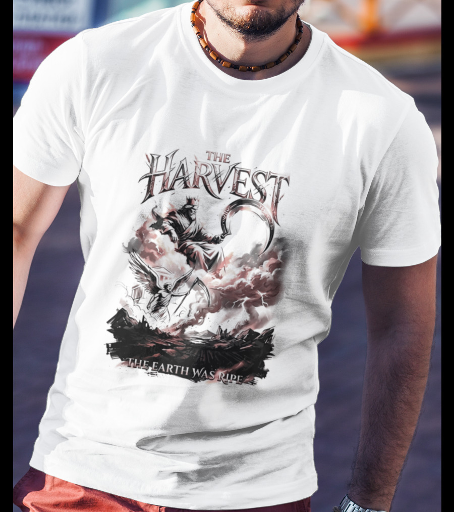 The Harvest Ripe Earth Dark Reaper Scythe T-Shirt