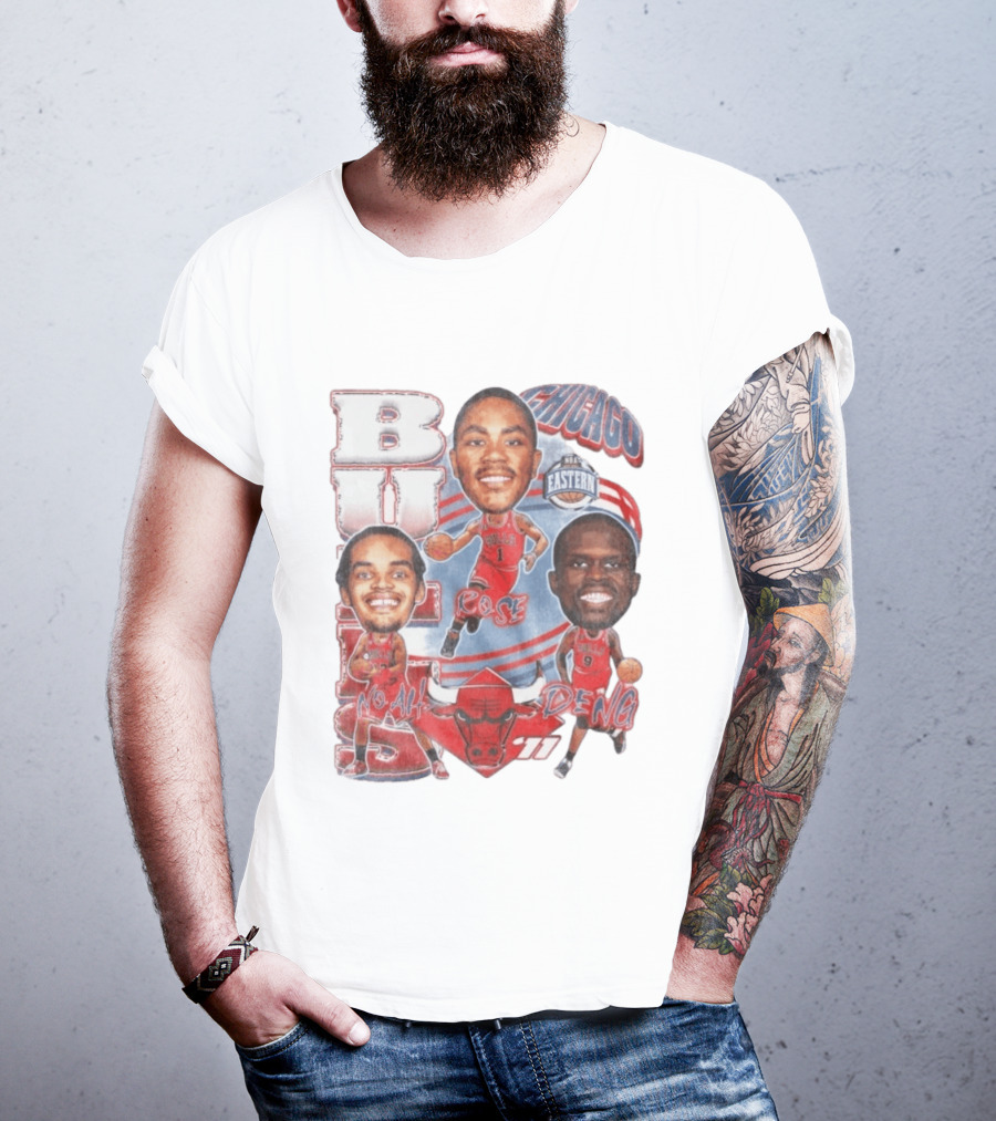 Chicago Bulls Noah Rose Deng NBA Eastern Conference Basketball Stars 11 T-Shirt
