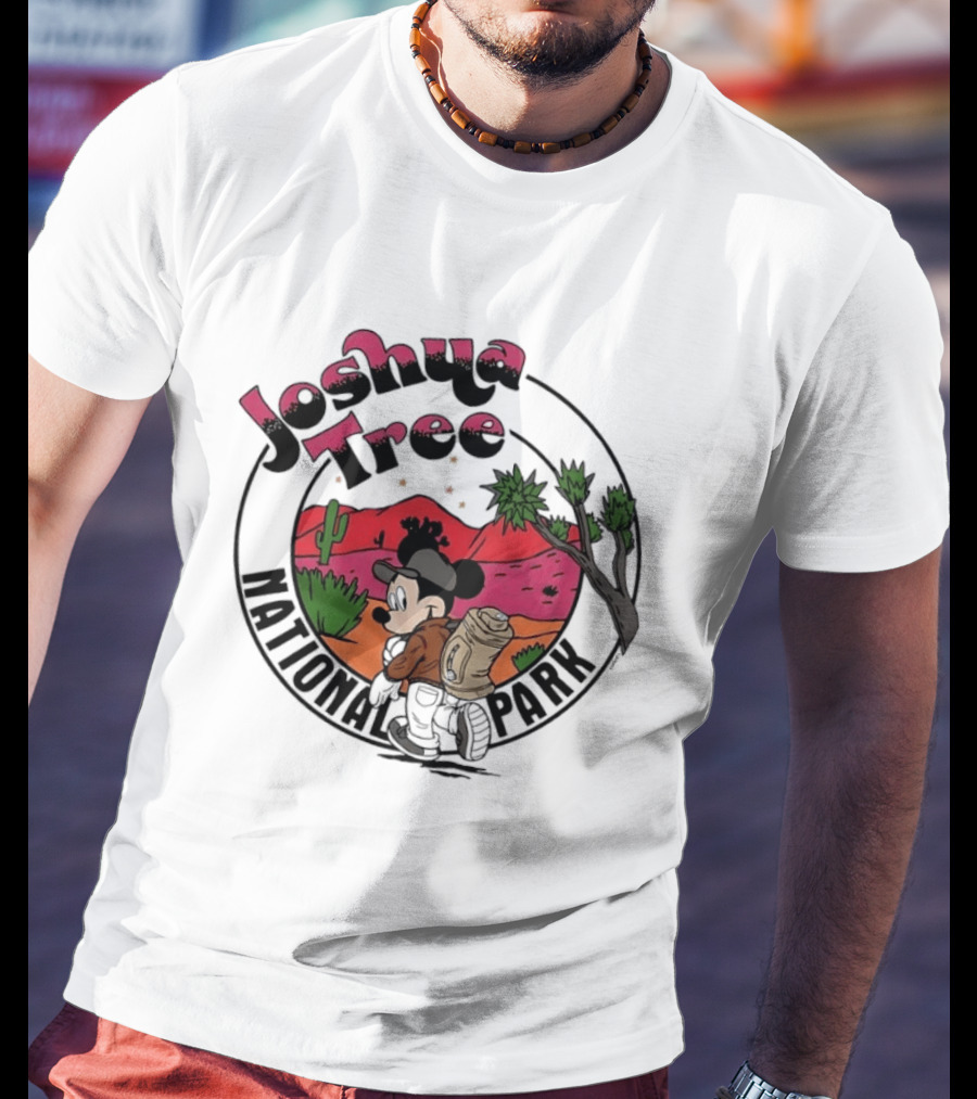 Mickey Mouse Hiking Adventure Joshua Tree National Park T-Shirt