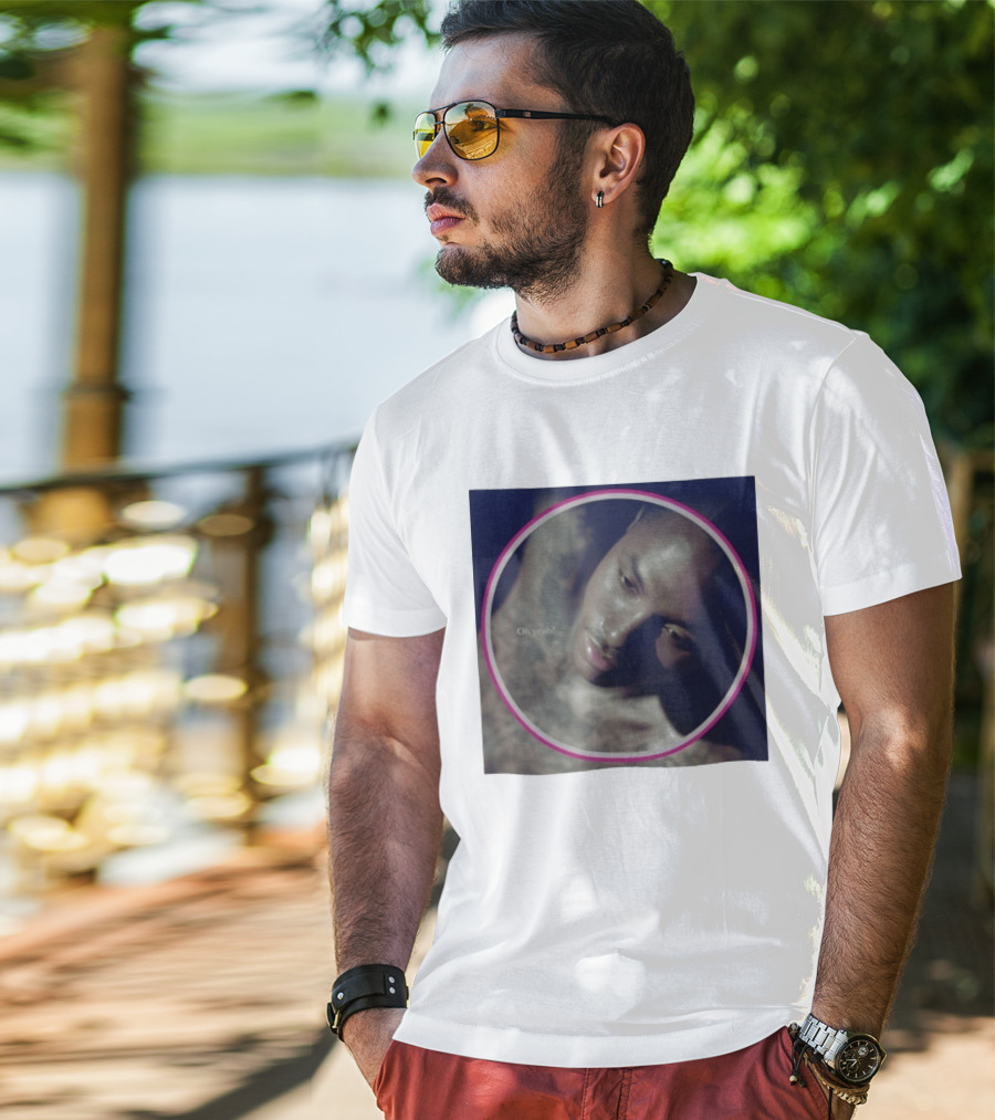 Oh Yeah Steve Lacy Musician Portrait Pink Circle Frame T-Shirt