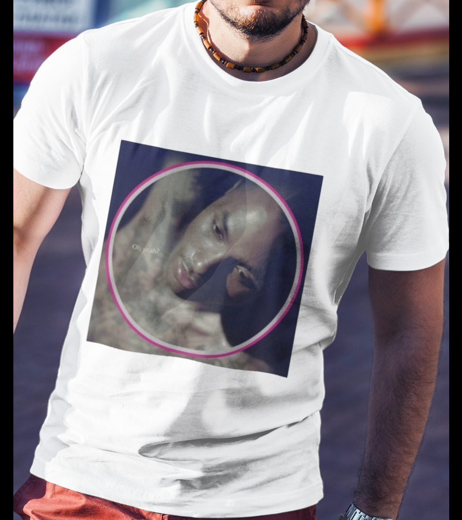 Oh Yeah Steve Lacy Musician Portrait Pink Circle Frame T-Shirt