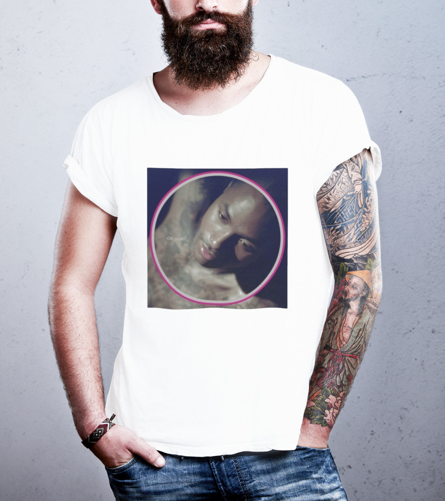 Oh Yeah Steve Lacy Musician Portrait Pink Circle Frame T-Shirt
